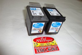 Cartucho de Tinta HP 21 Preto Remanufaturado Impressoras F4280, D1560, 3420, 7450 ....