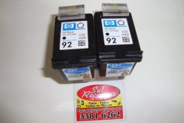 Cartucho de Tinta HP 92 Preto Remanufaturado - Impressoras HP 1510, C3180, 7850, 5440....