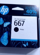 CARTUCHO HP 667 PRETO ORIGINAL 2ML - R$ 70,00